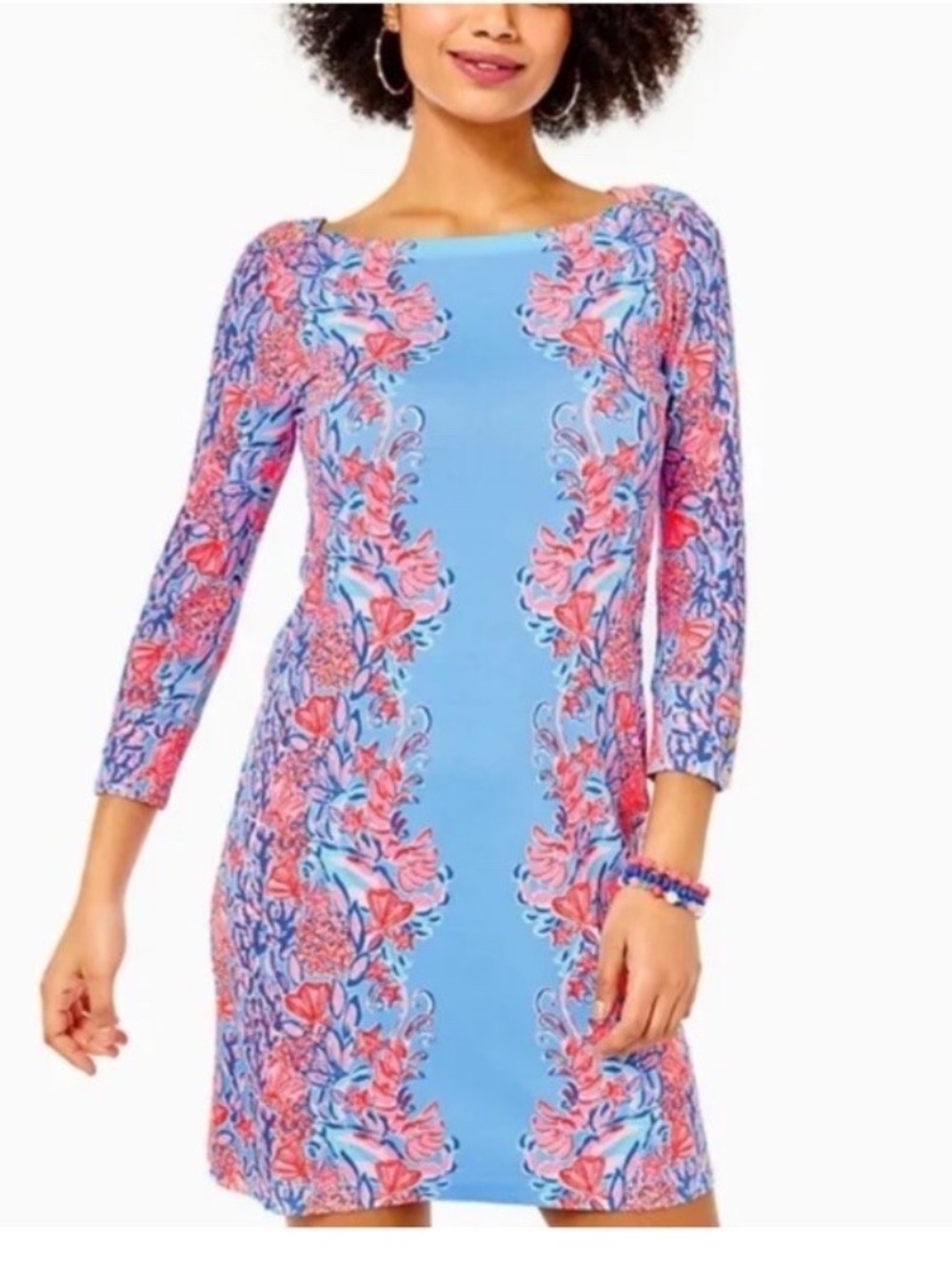 Lilly Pulitzer UPF 50+ Sophie Dress Shrimply The Best Blue Peri -size S - NWT 🌟